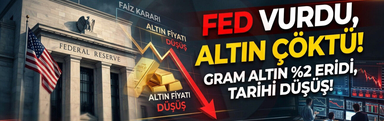 Fed faiz kararı sonrası altında sert düşüş!