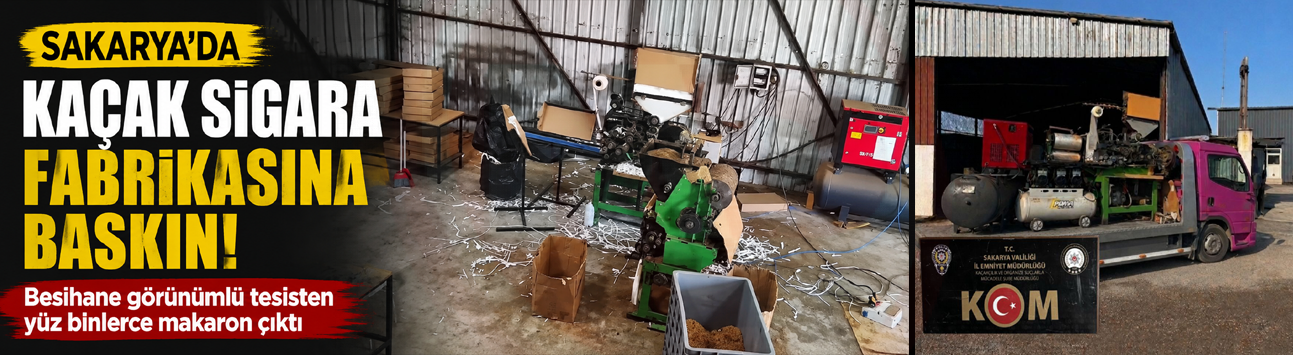 Besihane görünümlü  kaçak sigara  fabrikasına baskın!