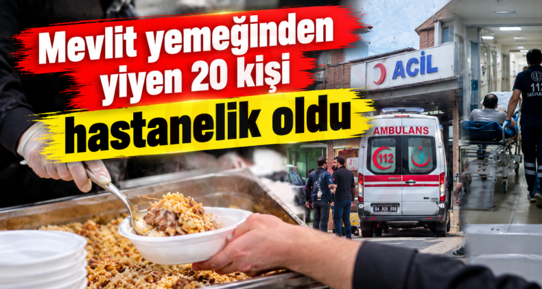 Mevlit yemeğinden yiyen 20 kişi hastanelik oldu