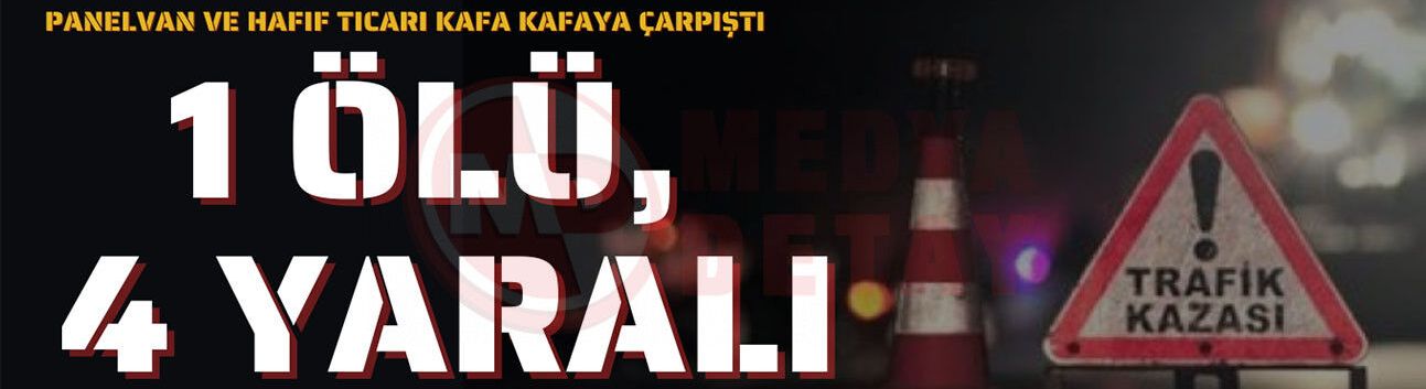 Panelvan ve hafif ticari kafa kafaya çarpıştı