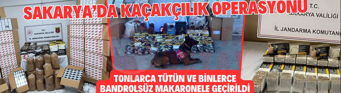 Sakarya’da kaçakçılık operasyonu