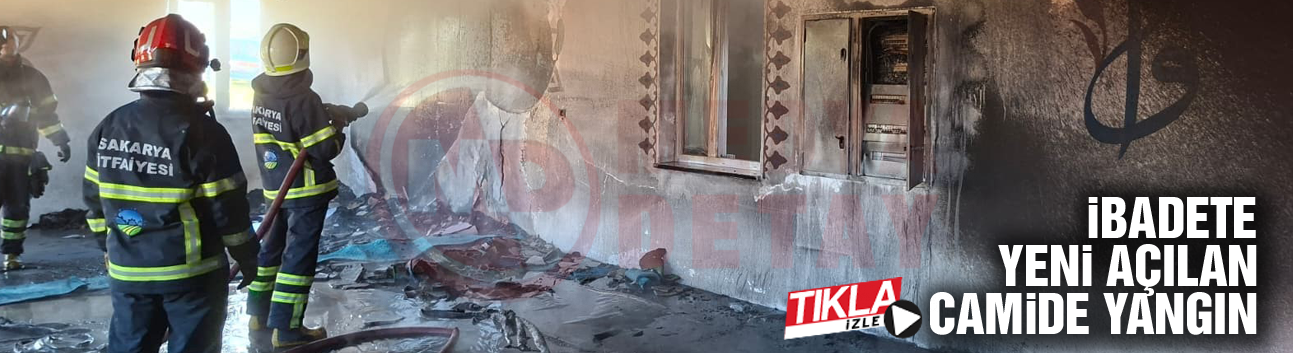 İbadete yeni açılan camide yangın