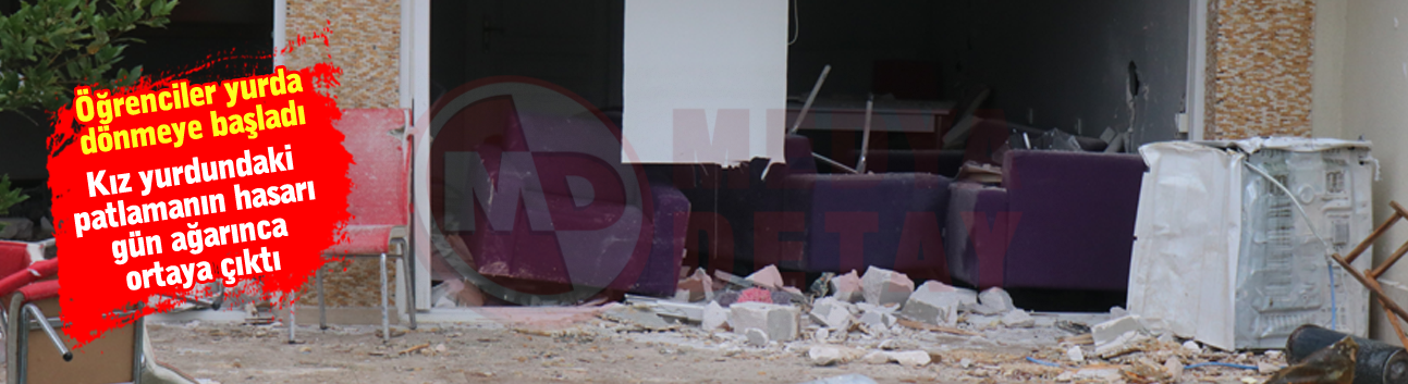 Kız yurdundaki patlamanın hasarı gün ağarınca ortaya çıktı