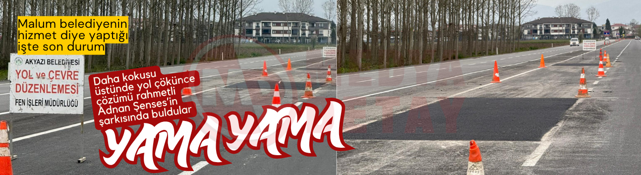 Daha kokusu üstünde duran yola yama yapılmaya başlandı!