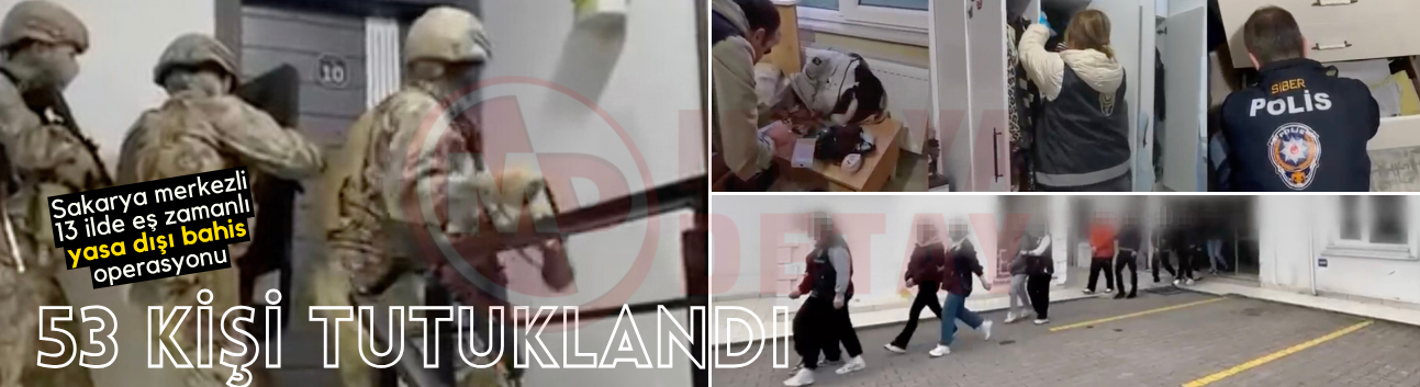 Sakarya merkezli 13 ilde operasyon: 53 kişi tutuklandı
